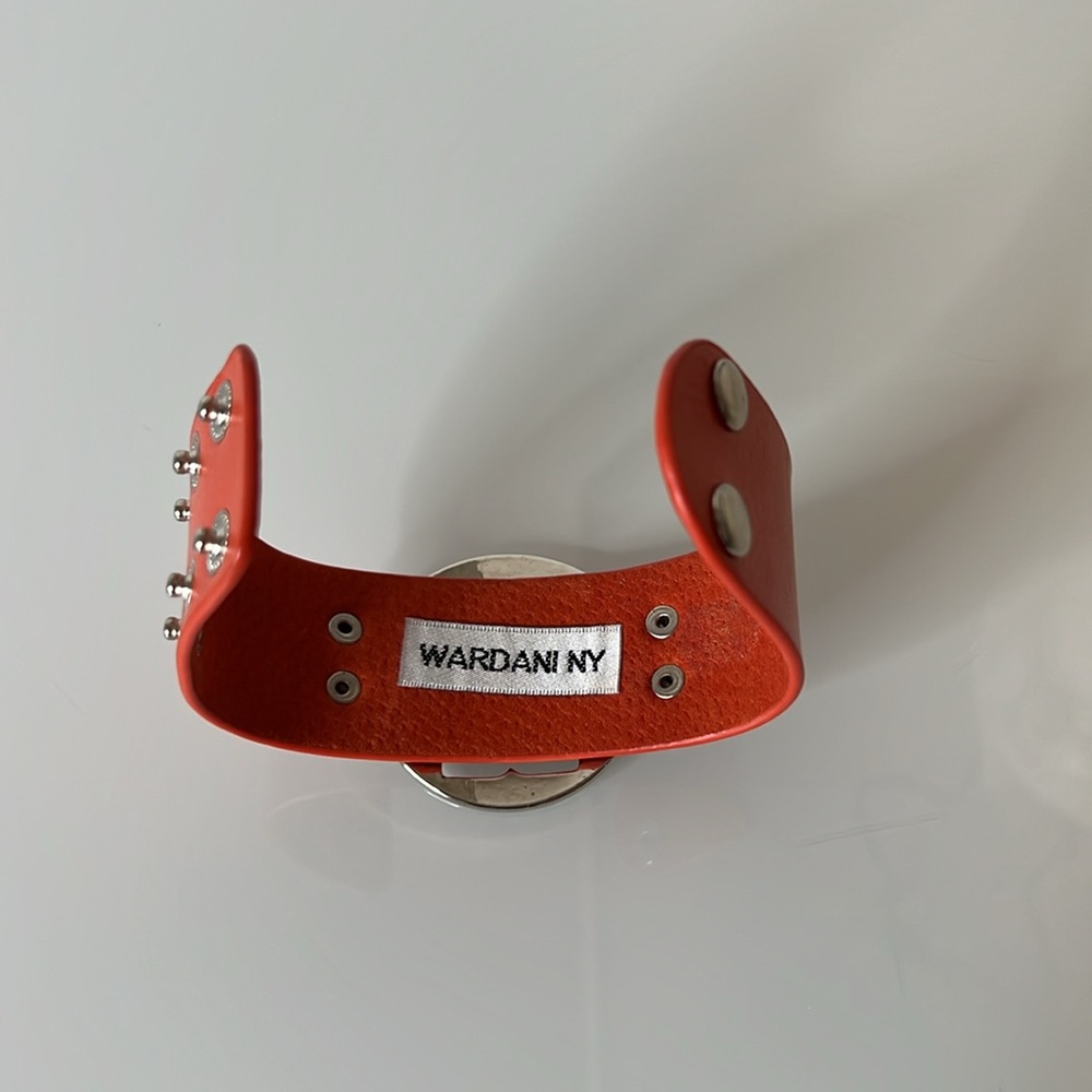 9 inch leather wrap bracelet beautiful deep orange - Picture 4 of 4